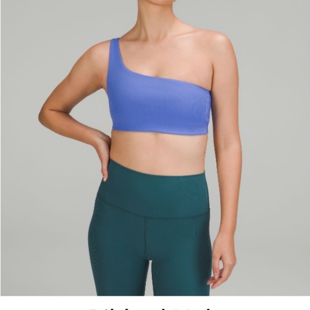 Lululemon Ribbed Nulu Asymmetrical Yoga Bra
